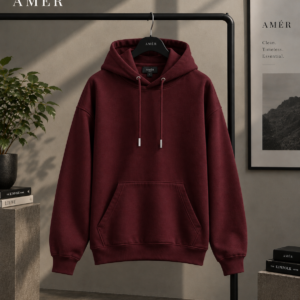 AMÉR Oversized Hoodie – Maroon