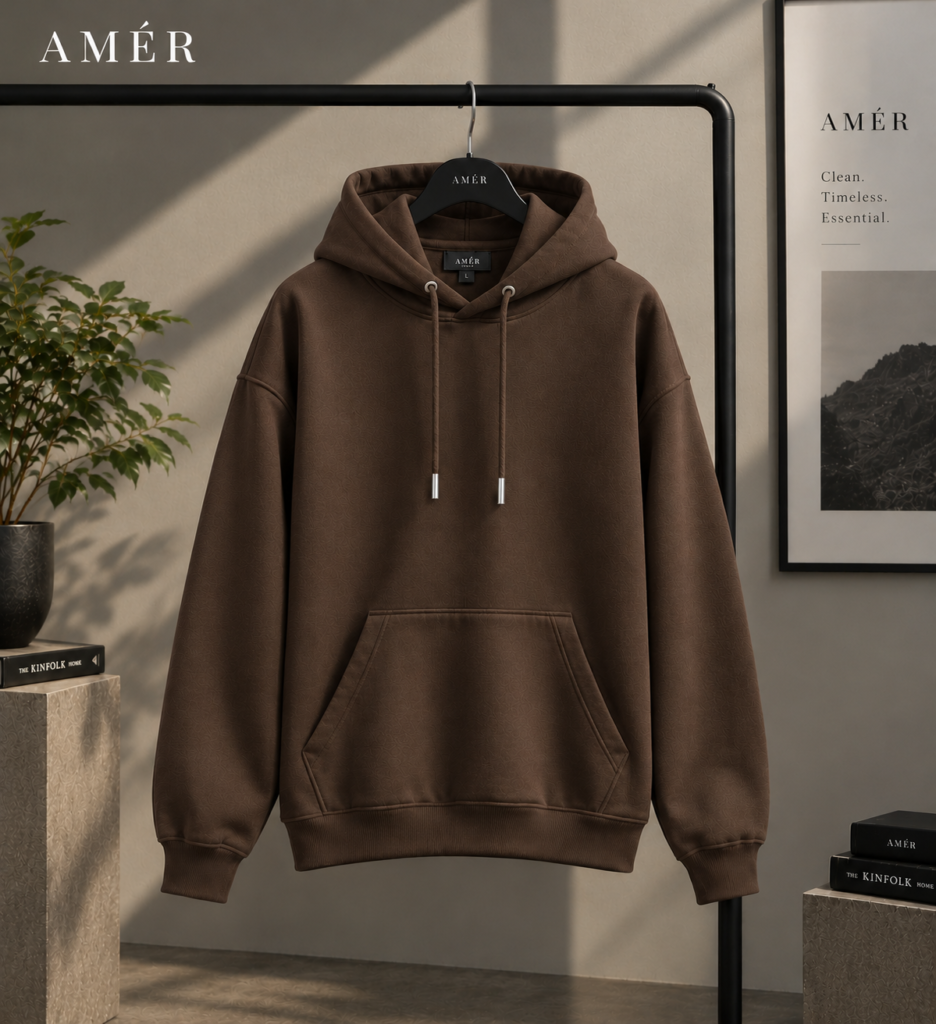 AMÉR Oversized Hoodie – Coffee